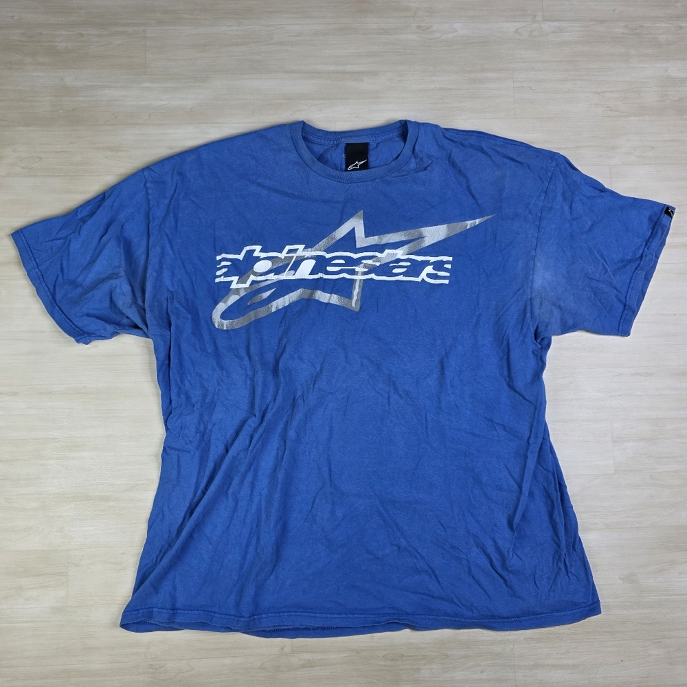 Vintage Y2k AlpineStars Shirt Blue‎ Size 2XL